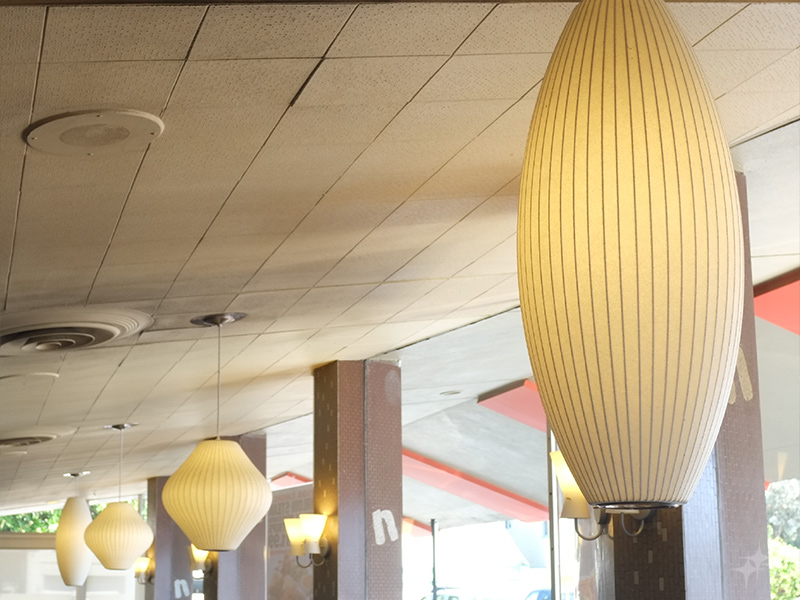 George Nelson lamps in Norms diner